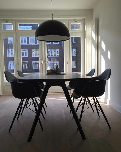 Dining table WOGG 200 x 90 x 74 in white/black