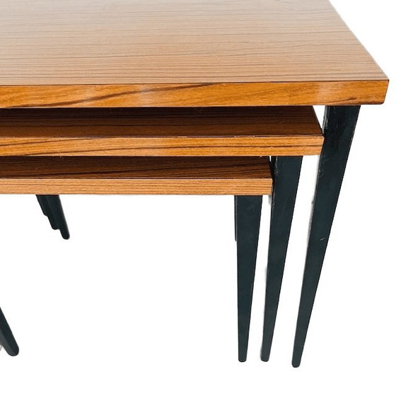 Image 1 of Vintage Mid-century modern Deens Design mimiset bijzettafels 1960's