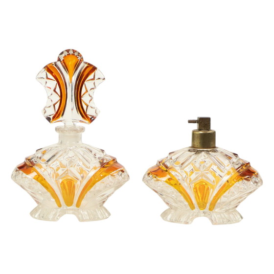 Image 1 of Art Deco Style Perfume Boudoir Crystal