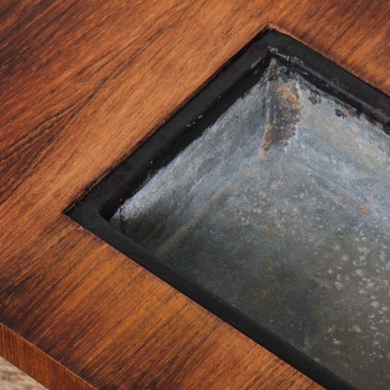Image 1 of Vintage rosewood coffee table with a planter, 1960