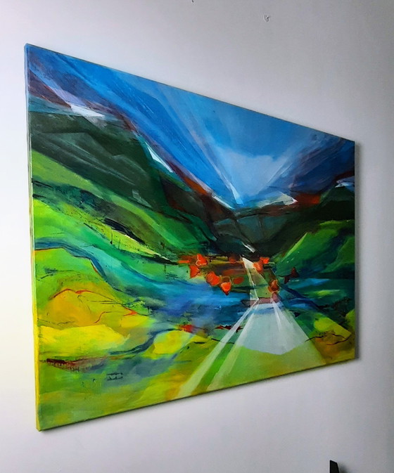 Image 1 of Paysage fragmenté 2 , acrylique sur lin 80x110cm