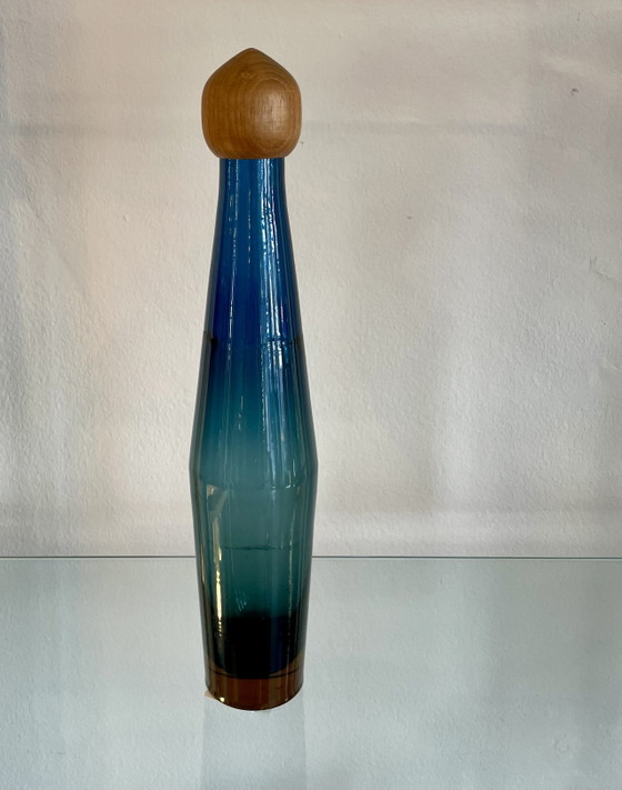 Image 1 of Caraffa/decanter/bottiglia soffiata a bocca da Göran Wärff della serie Tropico per Pukeberg.