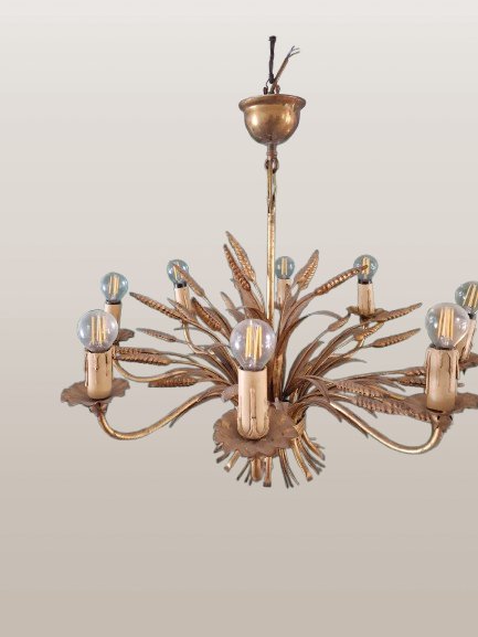 Hans Kögl Hollywood Regency Style Pendant Lamp. – Chandeliers, Metal, Vintage (photo 6 of 6)