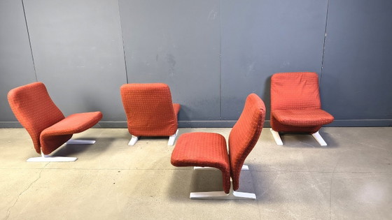 Image 1 of Pierre Paulin Concorde chairs, set of 4, 1960s