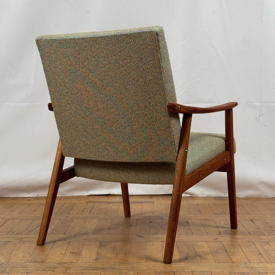 Image 1 of Paar volledig gerenoveerde Tsjechoslowaakse Interier eiken fauteuils, jaren 1960 - Mid Century Modern