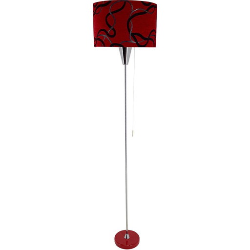 Vintage floor lamp in metal and chrome, Czechoslovakia