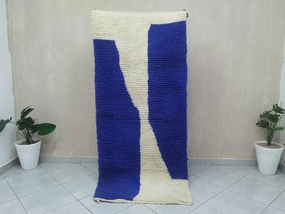 Alfombra marroquí artesanal decorada 250cm x 100cm – Wool, Modern (photo 10 of 10)