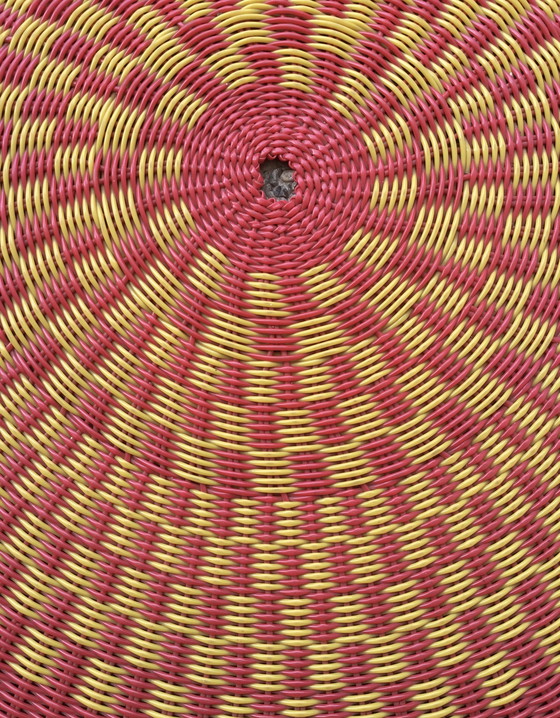 Image 1 of Vintage round Scoubidou rope rug - 100cm.