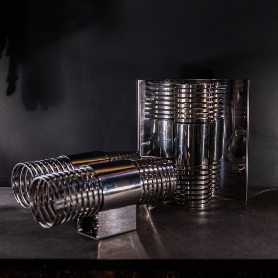 Space Age Spiral Spring Wall Lights in Chromed Steel, 1970s, Set of 2 – Design (photo 14 of 18)