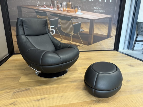 De Sede 166 Armchair with Ottoman Black Leather (photo 14 of 15)