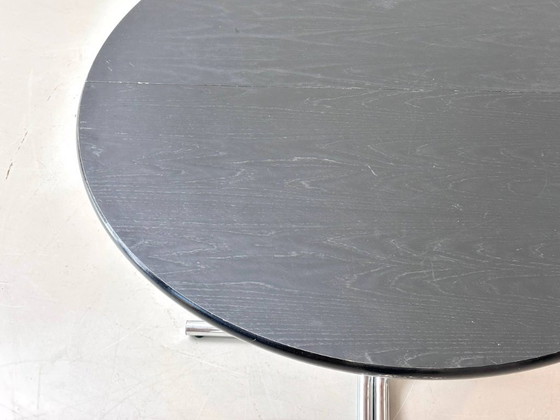 Image 1 of Black extendable table with chrome frame, 1970s