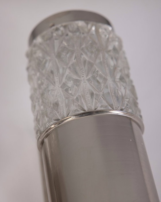 Image 1 of Coppia di Lampade da Parete Vintage Anni '70 Metallo e Vetro Design Targetti