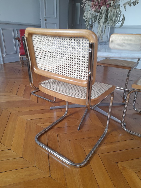Image 1 of 4 Cesca B32 chairs by Marcel Breuer, 2000s edition