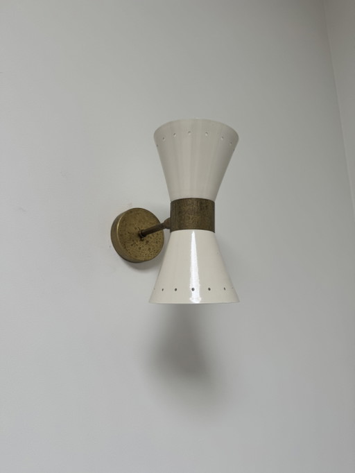Appliques murales Diabolo, 9 pièces (4 noires et 5 blanches), fournies avec ampoules. – wandlampen, Metal (photo 2 of 6)