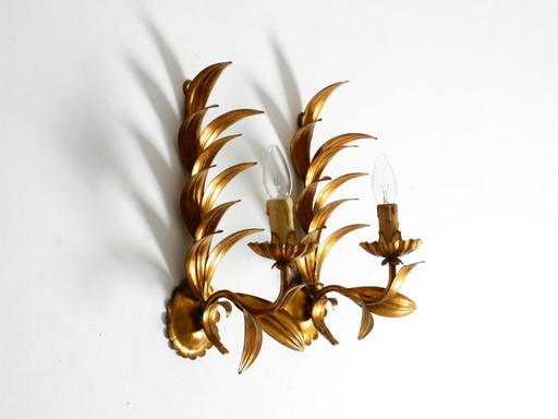 Pair of 1960s Italian gold-plated Florentine wall lamps