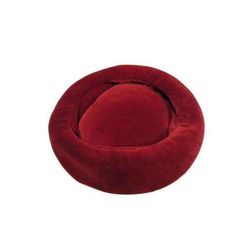 Sombrero Art Nouveau, Terciopelo Rojo, S. XX – Francia