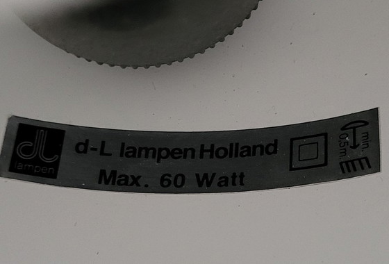 Image 1 of DL Holland 8 Hoekige wit metalen hanglamp jaren '80