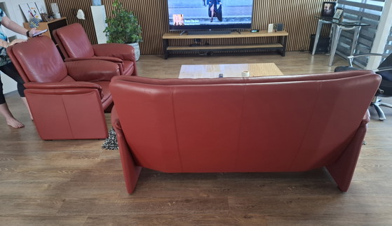 Image 1 of Leolux cataloa hoog 2,5 zits en 2 fauteuils