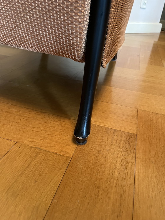 Image 1 of Set van 2 Giorgetti wingback fauteuils, plus een (voeten-) bankje