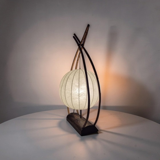Wabi Sabi Cocoon Table Lamp 1960s – Wood, Plastic (photo 5 of 8)