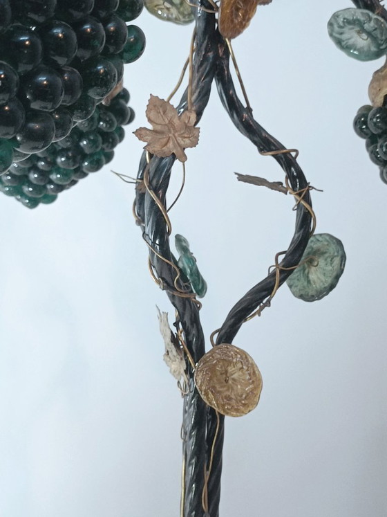 Image 1 of Lampe sculpturale Grappe de raisins verre de Murano 1960s