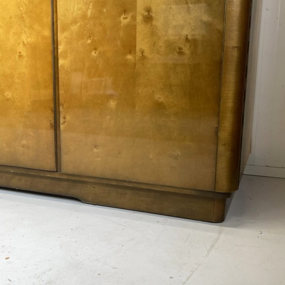 Image 1 of Vintage mid-century 4-door gloss wardrobe, demountable