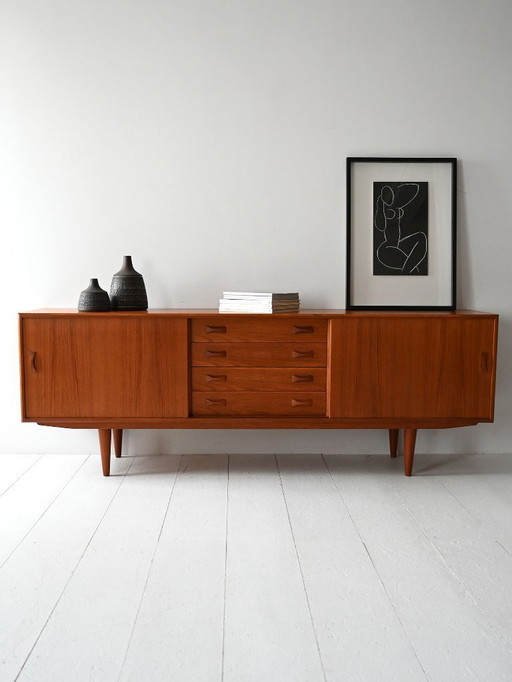 Vintage Danish Teak Sideboard by Clausen & Søn