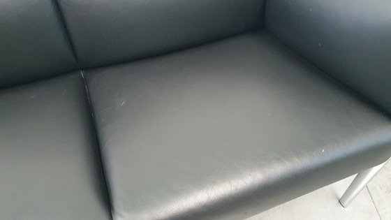 Image 1 of Asienta Design Sofa 3Z Black Leather Wilkhahn Jehs & Laub 2019