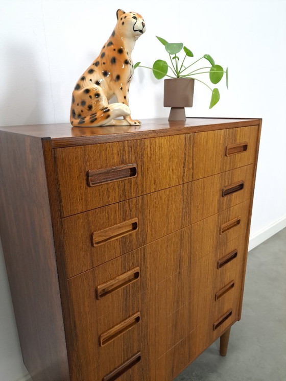 Image 1 of Mid-Century Danish Westergaards, Silkeborg rosewood chest of drawers 6 drawers