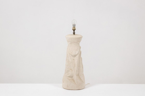 Image 1 of Lampada in pietra intagliata, anni '70