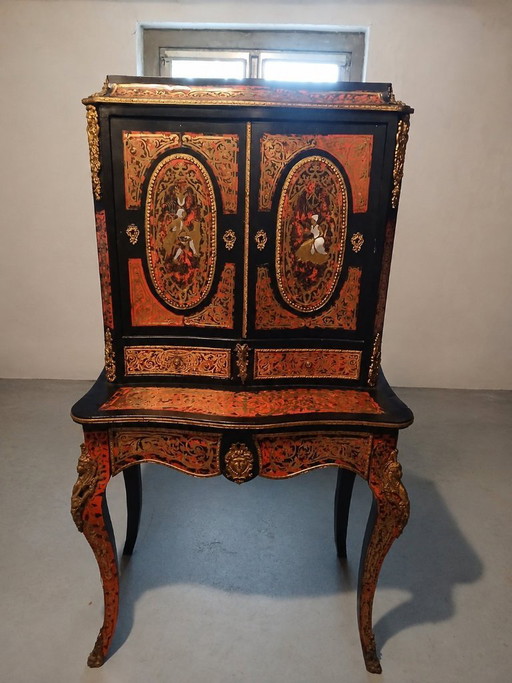 Elegante mobile in stile francese, ispirato a Napoleone III. – vitrinekasten, Bronze, Wood (photo 2 of 7)