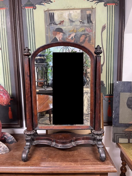 Image 1 of Miroir Psyché en acajou