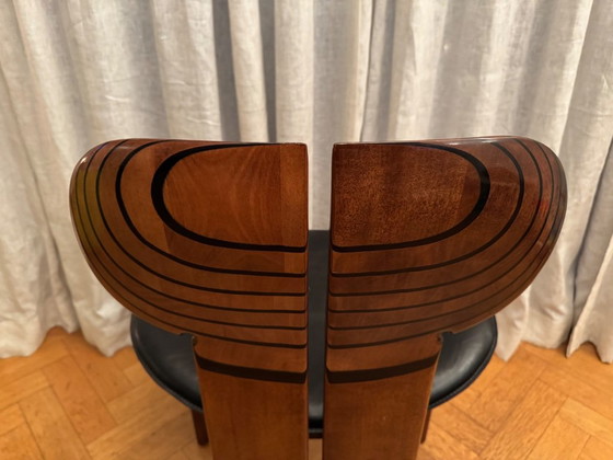 Africa Chair By Afra And Tobia Scarpa For Maxalto – Dining chairs, Leather, Wood (photo 11 of 12)
