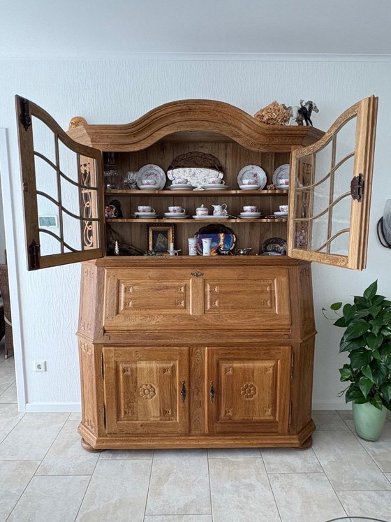 Sekretär-Vitinenschrank aus massiver Eiche – Schränke, Wood (photo 2 of 8)