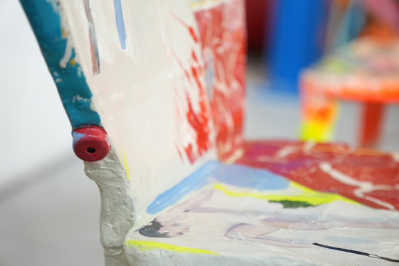 Image 1 of Set di 6 sedie Pop Art firmate da Guido Coletti (1995, firmate nel 2013)