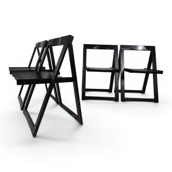 Image 1 of Set of 4 Aldo Jacobi Trieste Folding Chairs for Bazzani, 1960