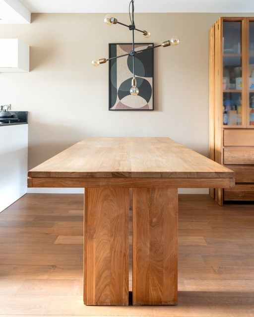Dining Table Double Tahona - Solid Teak Natural