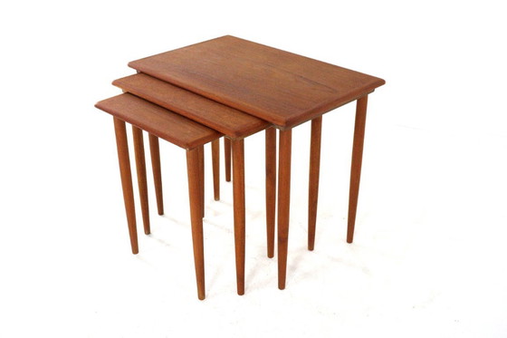 Image 1 of Set of nesting tables side tables Danish vintage