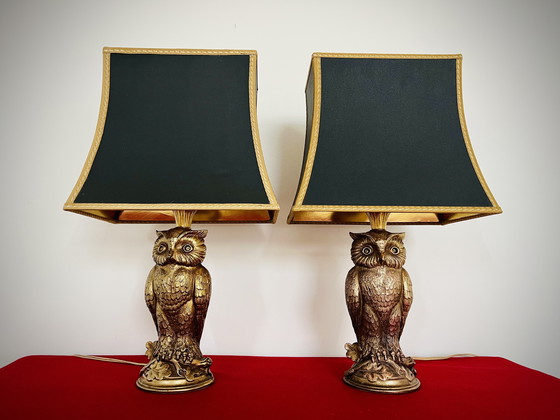 Image 1 of 2x Loevsky & Loevsky - Azienda di fusioni in metallo bianco - Gufo in bronzo