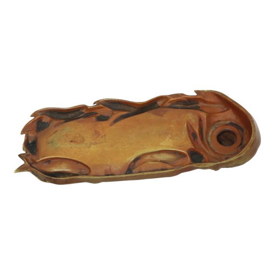 Image 1 of Bronze Art Nouveau Inkwell Pen Holder