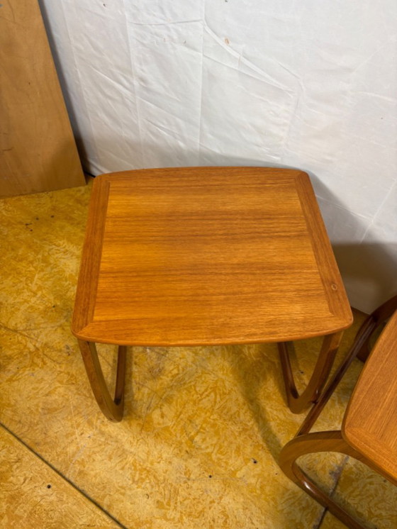 Image 1 of Mid century retro vintage teak Nest of Tables by Nathan 1960 British Quality Made Scandinavian Design  Fantastic set of mid-cent