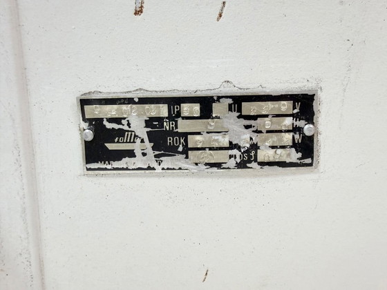 Image 1 of Beige industriële hanglamp met buisarmatuur van Famor, jaren 70