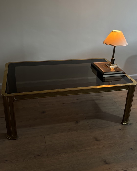 Brutalistischer Couchtisch aus Bronze mit Rauchglas – Peter van Heeck, Couchtische (photo 4 of 7)