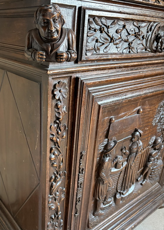 Image 1 of Breton 19th-Century Antique Cabinet