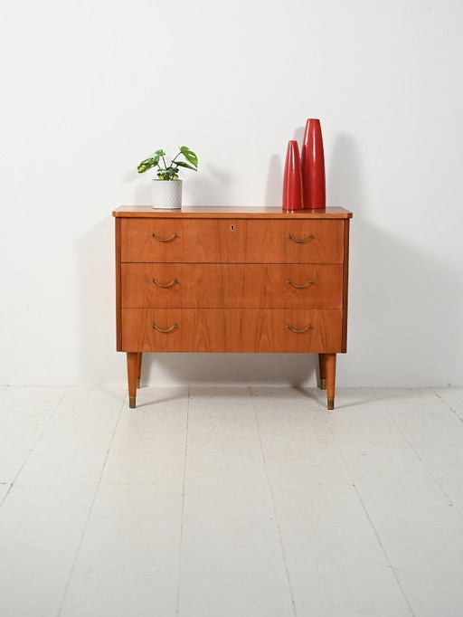 Commode scandinave en teck des années 1950