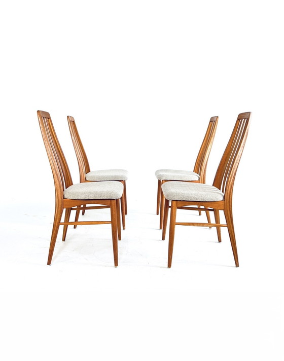 Image 1 of 4x Chaise de salle à manger 'Eva', Niels Koefoed, Koefoeds Hornslet '60