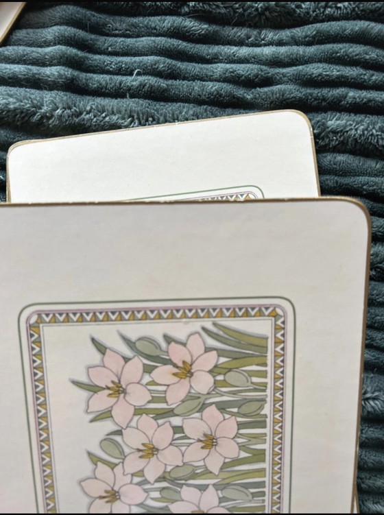 Image 1 of 6 vintage onderzetters Tauton Vale