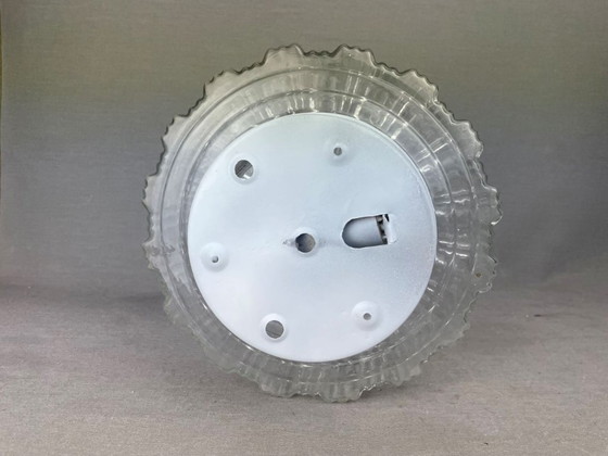 Image 1 of Helder glazen wand- of plafondinbouwlamp, ideaal voor lage plafonds