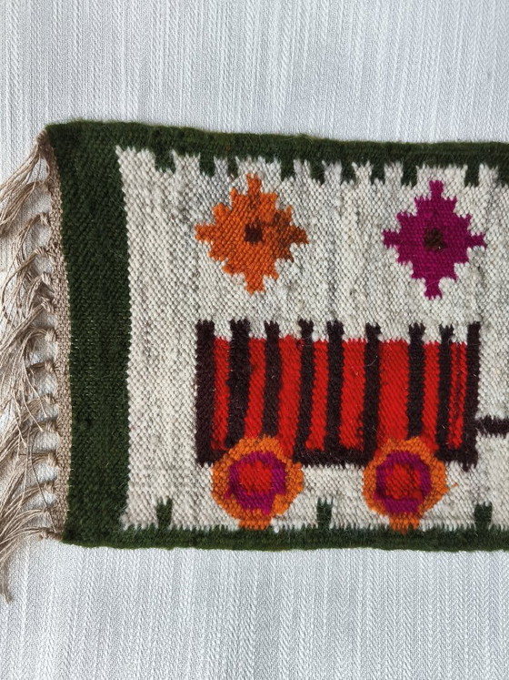 Image 1 of Decoratief wandtapijt van Janowska, jaren 70.