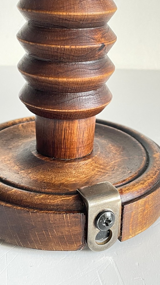 Image 1 of LAMPE Bois façon Charles DUDOUYT Vintage